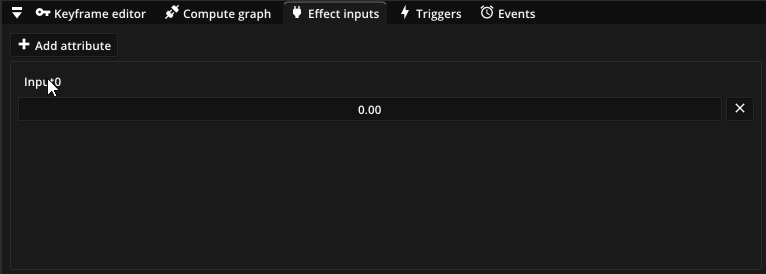Renaming the effect input