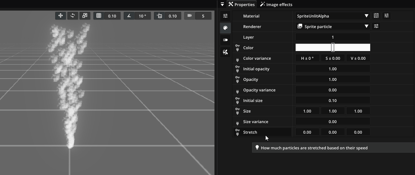 Set particle color