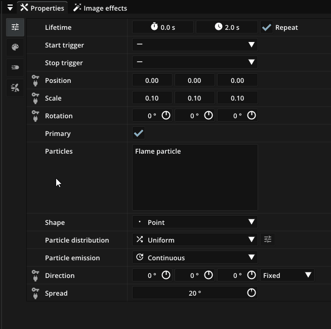 Set emitter shape