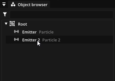 Window: Object browser child node