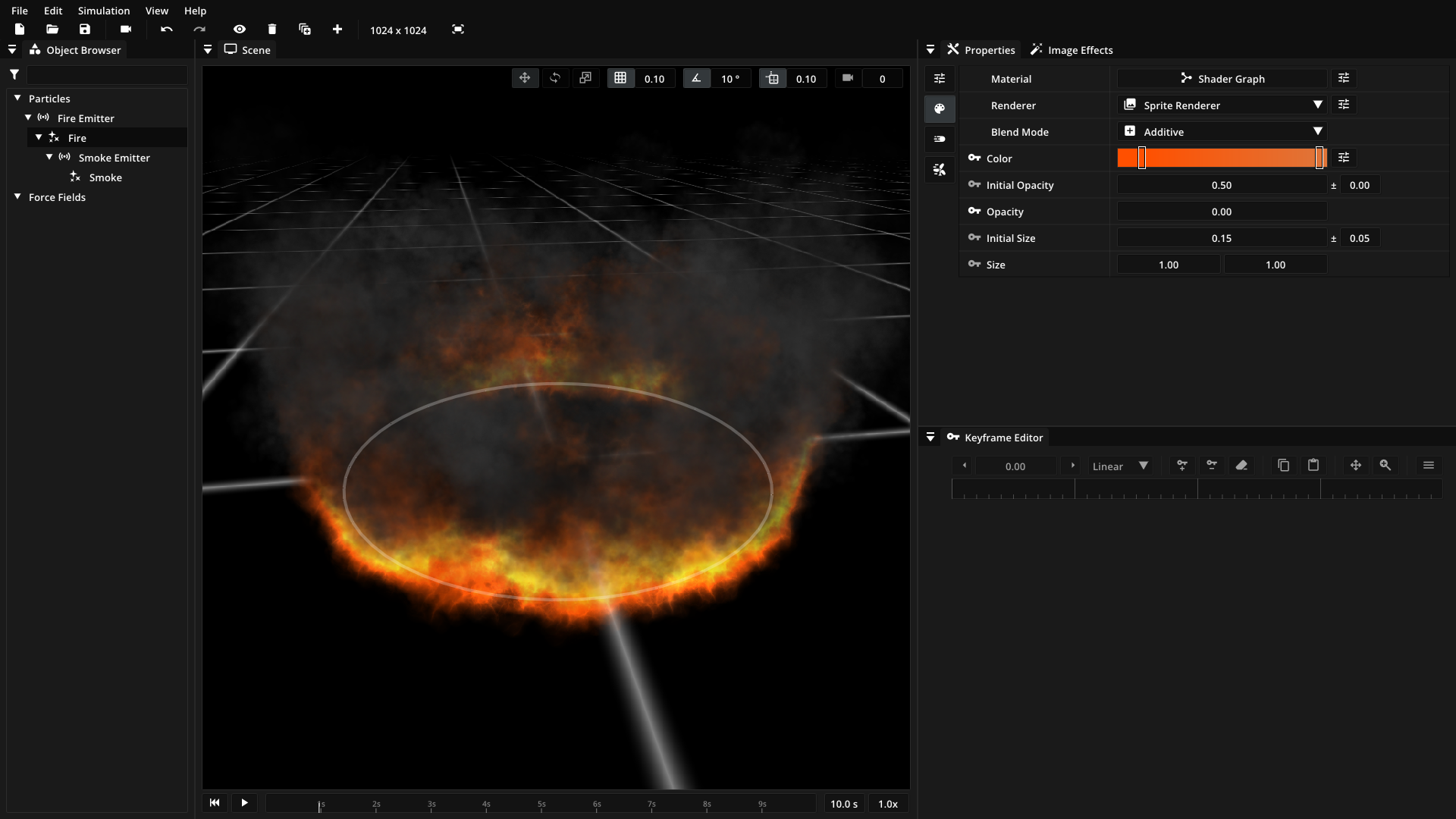 Scene: Particle type