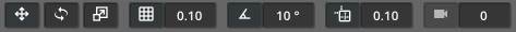 Scene toolbar